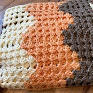 Hand made  Afghan tri-color